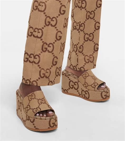 gucci jumbo gg wedge|gucci wedge boots.